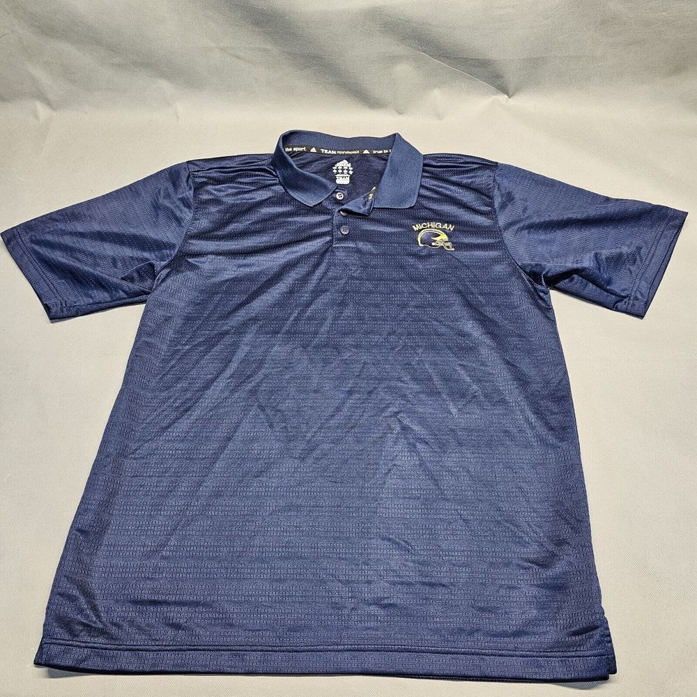 Adidas University Of‎ Michigan Team Performance Climalite Mens Large Polo